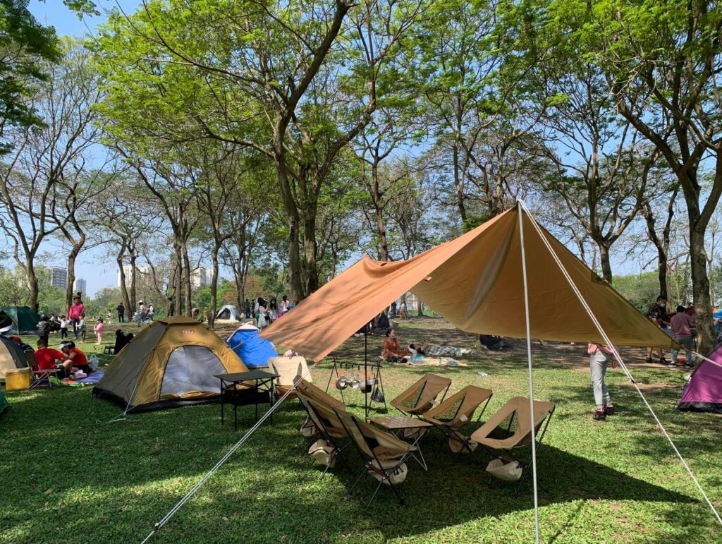 Cắm trại công viên Yên Sở